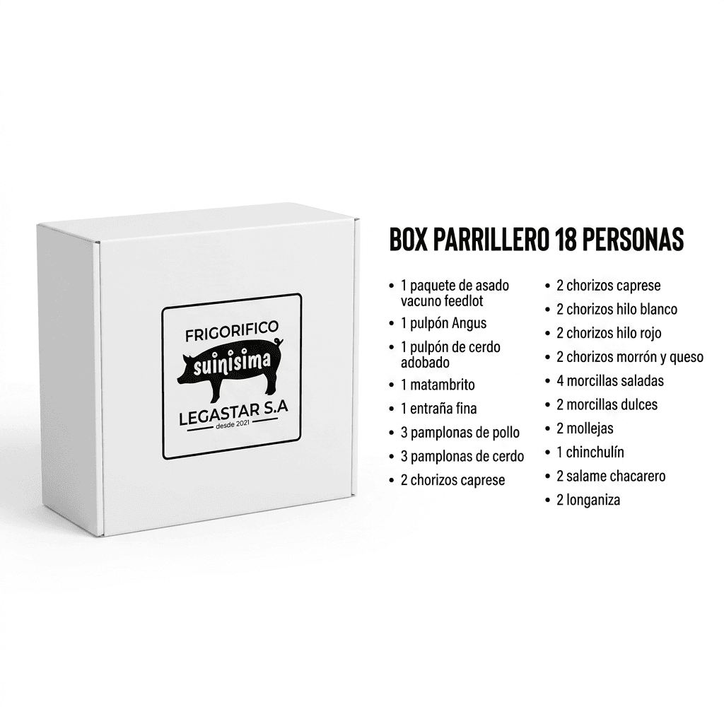 Box parrillero para 18 personas