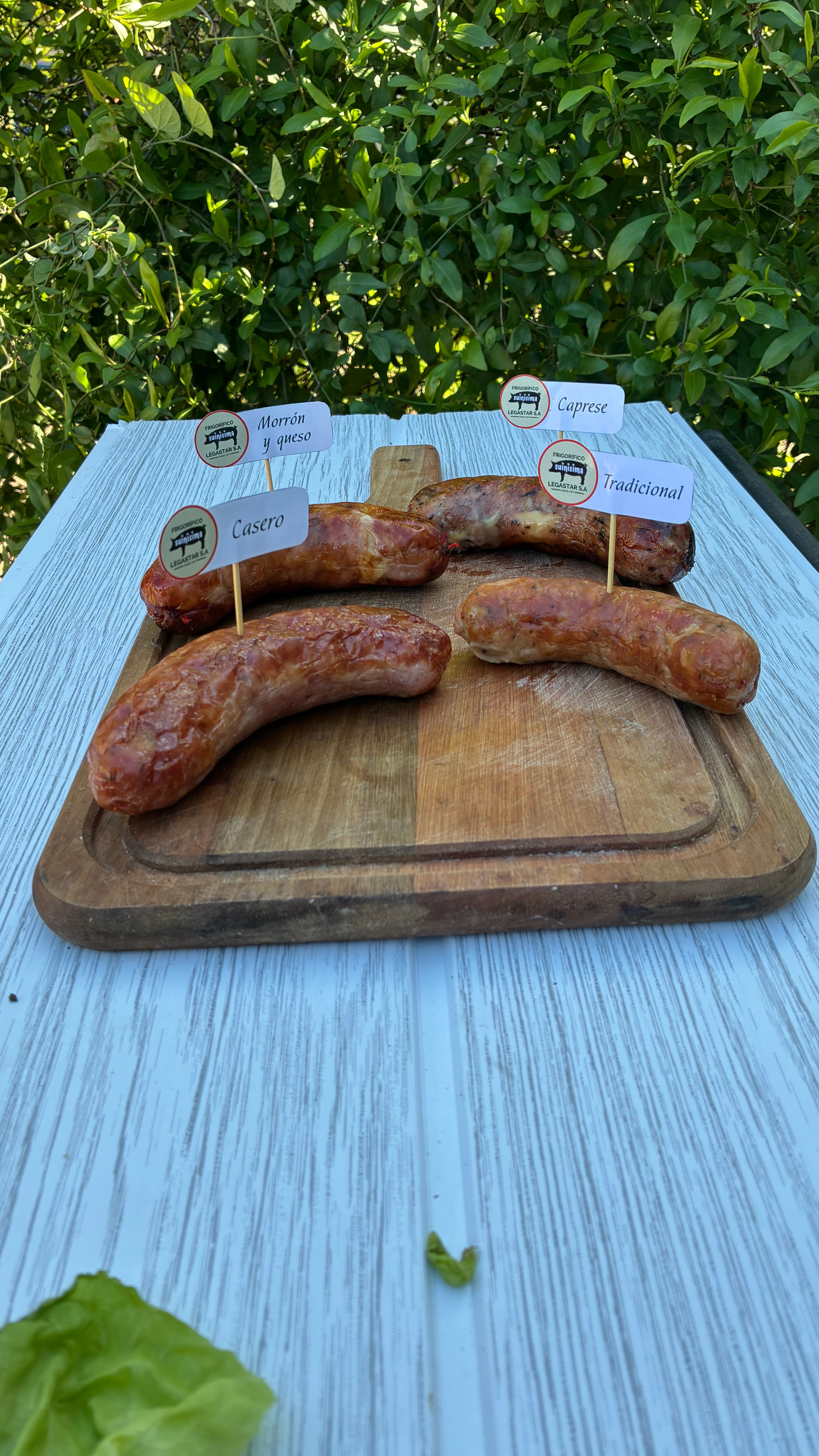 Variedades de chorizos en tabla